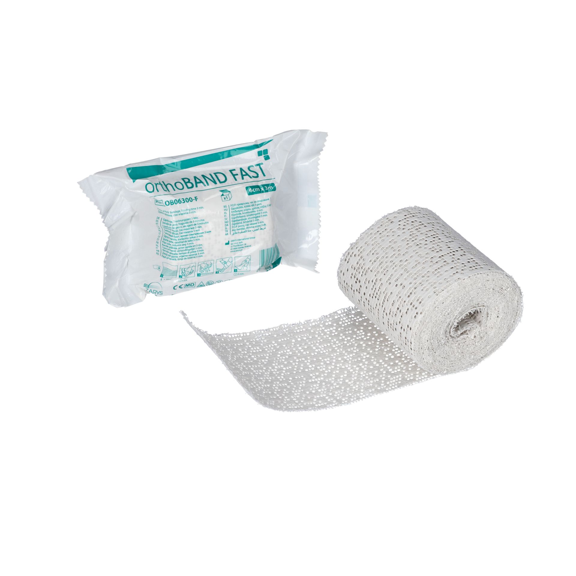 Opaska gipsowa orthoBAND FAST szybkowiążąca 6cm x 3m Opaska gipsowa orthoBAND FAST szybkowiążąca 6cm x 3m