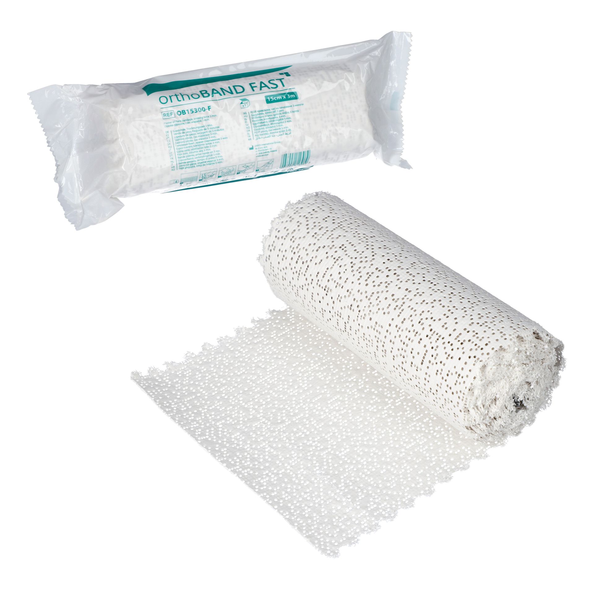 Opaska gipsowa orthoBAND FAST szybkowiążąca 15cm x 3m Opaska gipsowa orthoBAND FAST szybkowiążąca 15cm x 3m