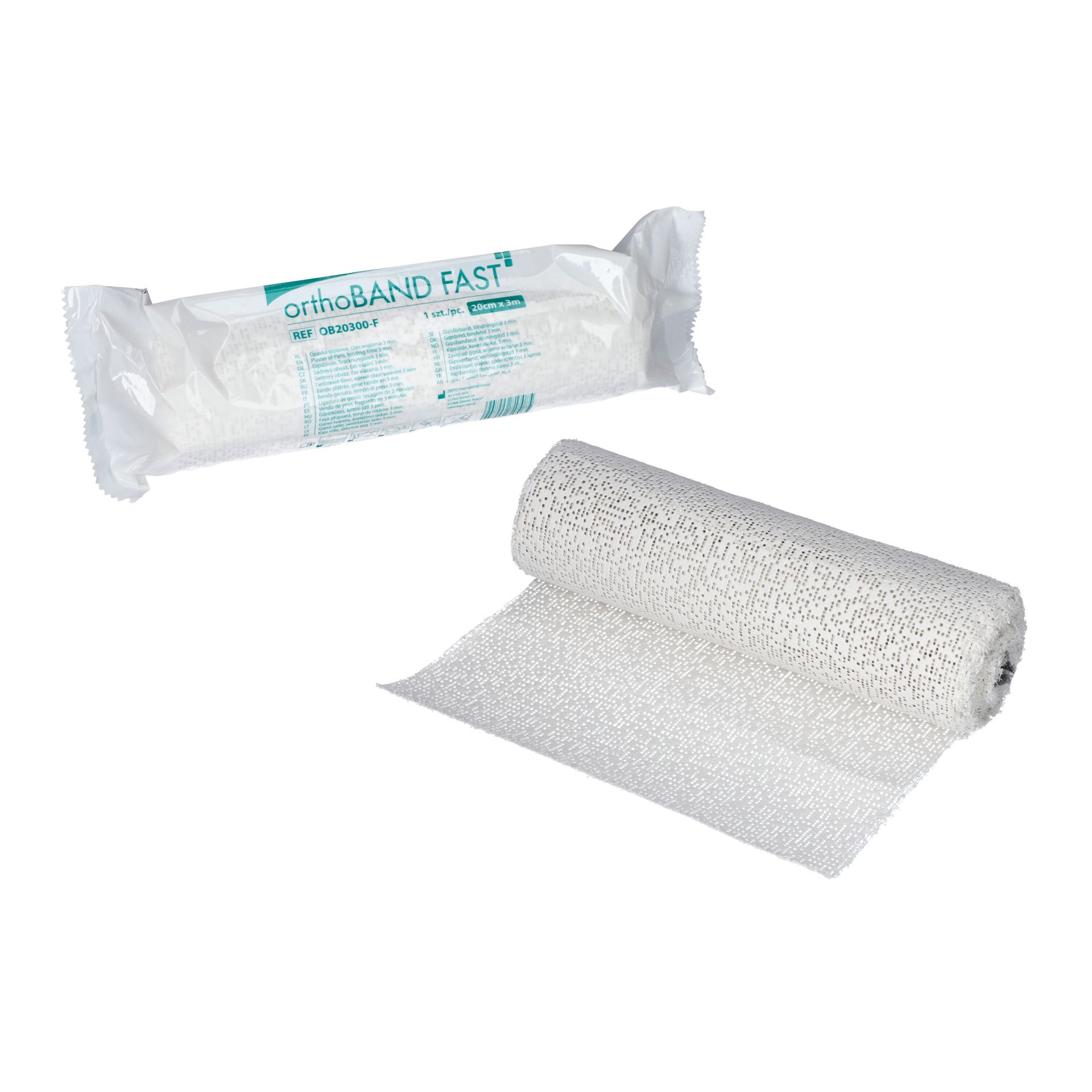 Opaska gipsowa orthoBAND FAST szybkowiążąca 20cm x 3m Opaska gipsowa orthoBAND FAST szybkowiążąca 20cm x 3m
