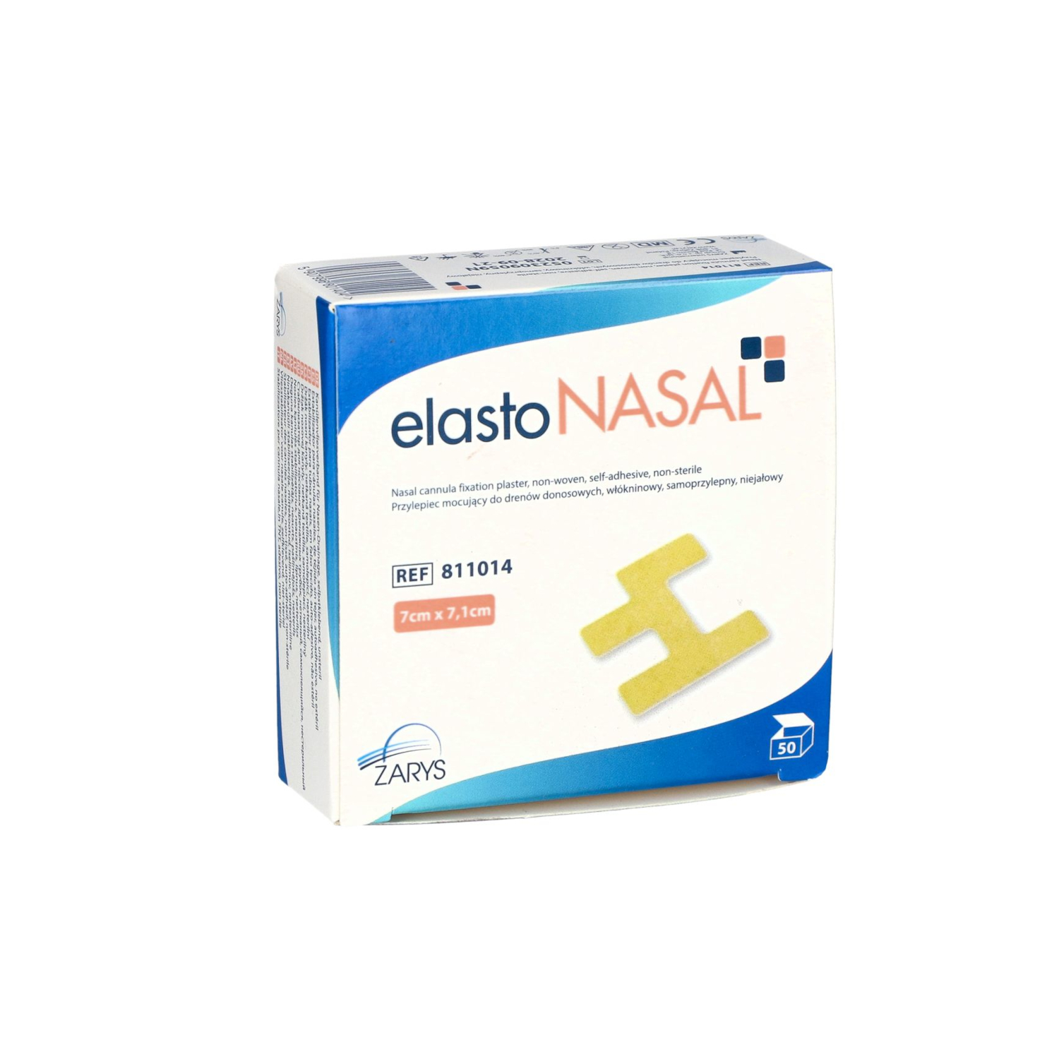 Opatrunek do mocowania drenów donosowych elastoNASAL cielisty Opatrunek do mocowania drenów donosowych elastoNASAL cielisty