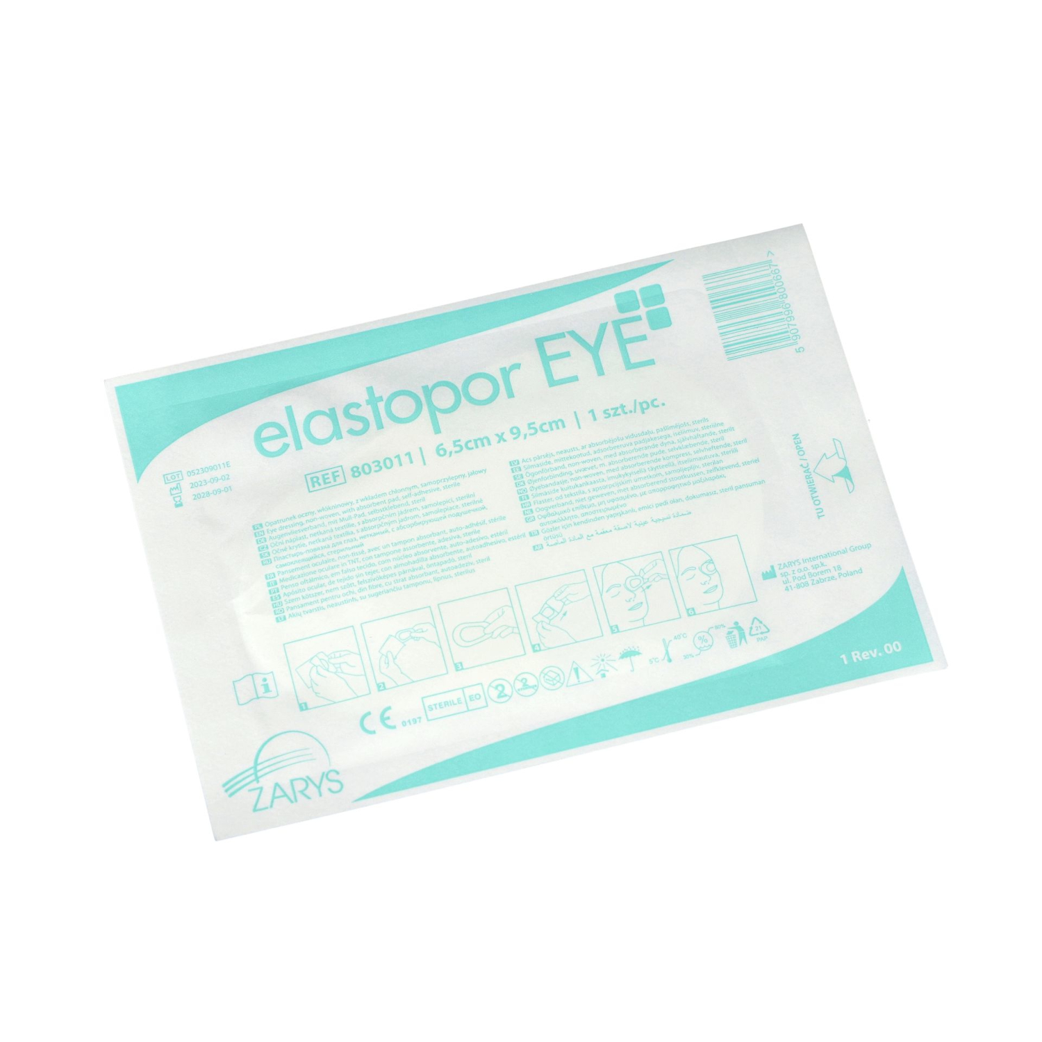 Opatrunek oczny elastopor EYE z wkładem chłonnym biały 6,5cm x 9,5cm Opatrunek oczny elastopor EYE z wkładem chłonnym biały 6,5cm x 9,5cm