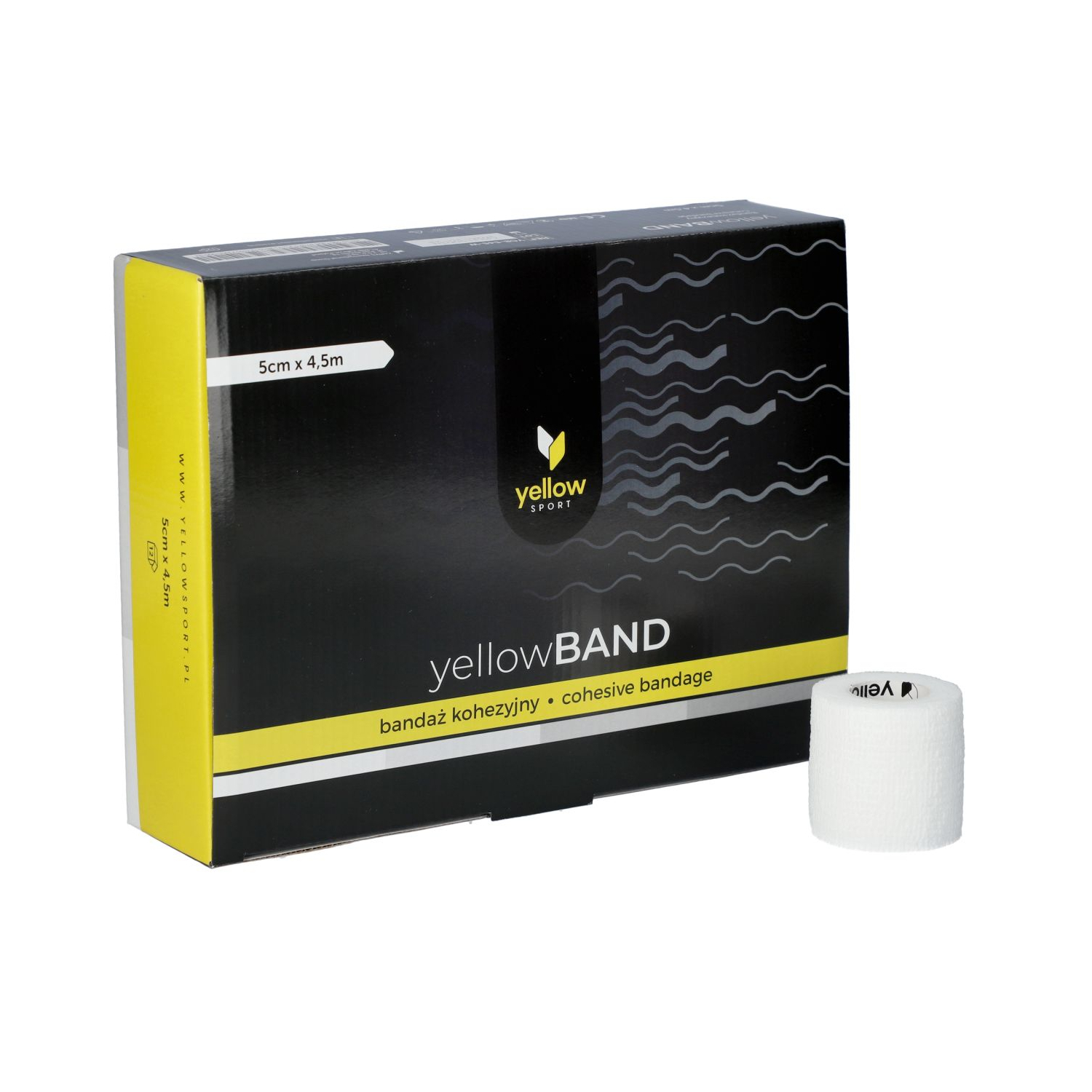 Bandaż kohezyjny yellowBAND 5cm x 4,5m typu flex biały Bandaż kohezyjny yellowBAND 5cm x 4,5m typu flex biały