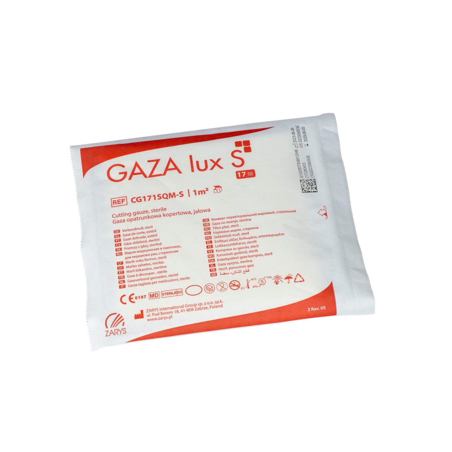 Gaza opatrunkowa 17 nitkowa lux S jałowa Gaza opatrunkowa 17 nitkowa lux S jałowa