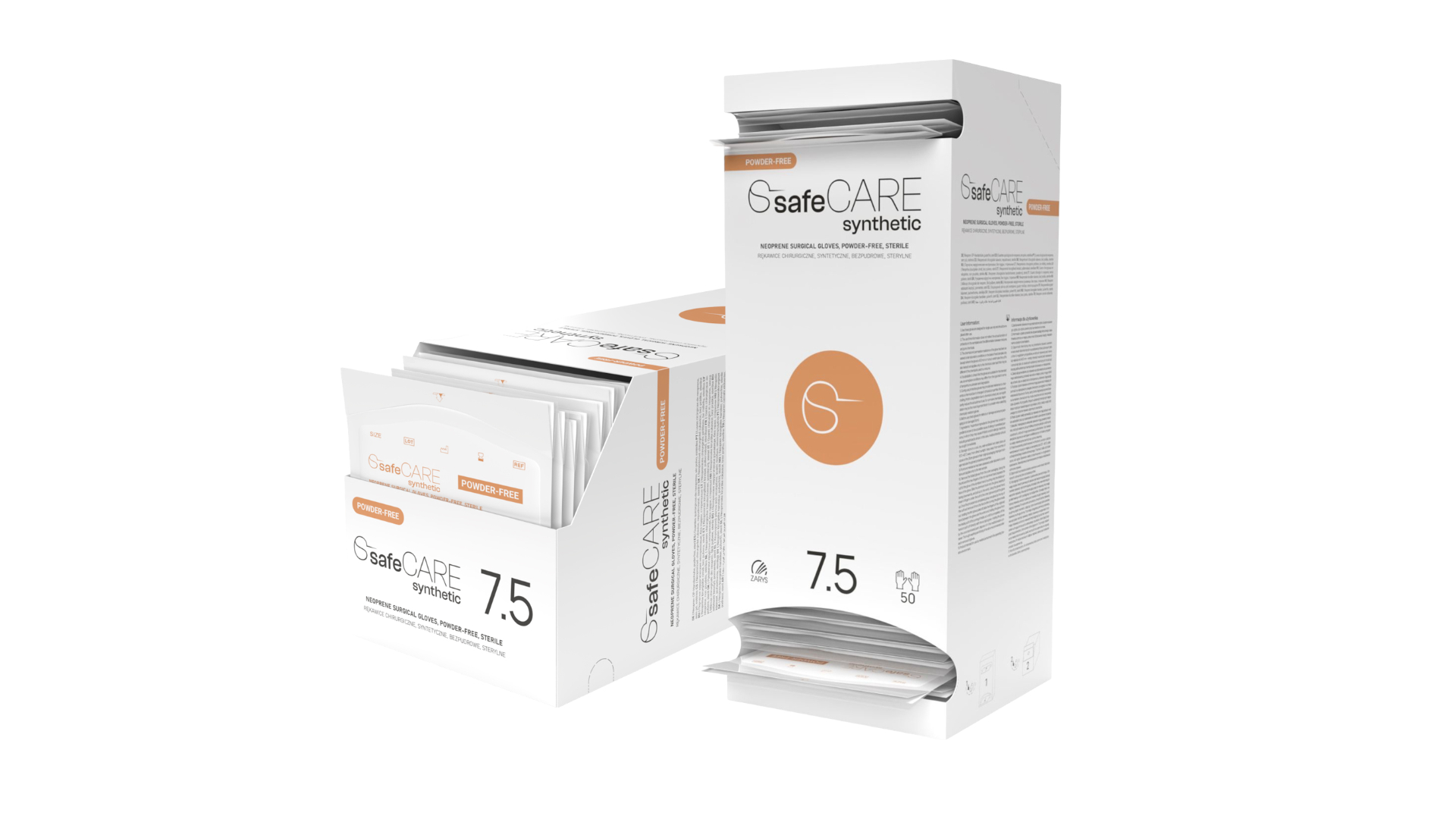 Rękawice chirurgiczne SafeCare synthetic neoprenowe bezpudrowe